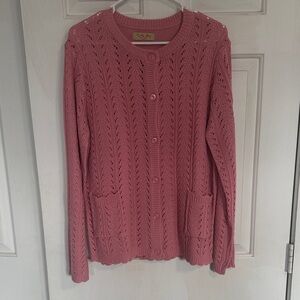 Turtle Bay women’s pink cardigan size large